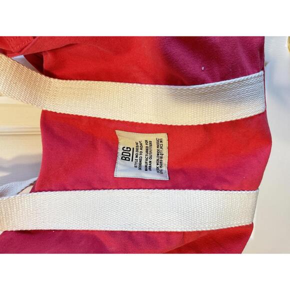 Urban Outfitters Serena Canvas Medium Sized Red Tote Bag - Picture 3 of 6